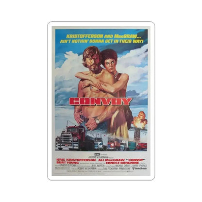 Convoy 1978 Movie Poster - STICKER Vinyl Kiss-Cut Decal 4 Inch White - The Sticker Space