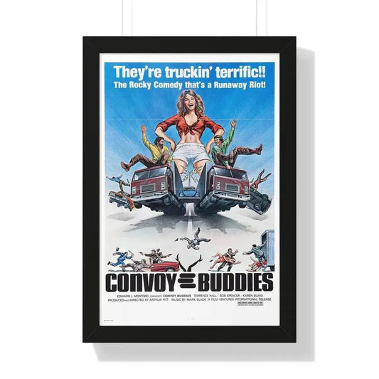 CONVOY BUDDIES 1975 - Framed Movie Poster 16″ x 24″ Black - The Sticker Space