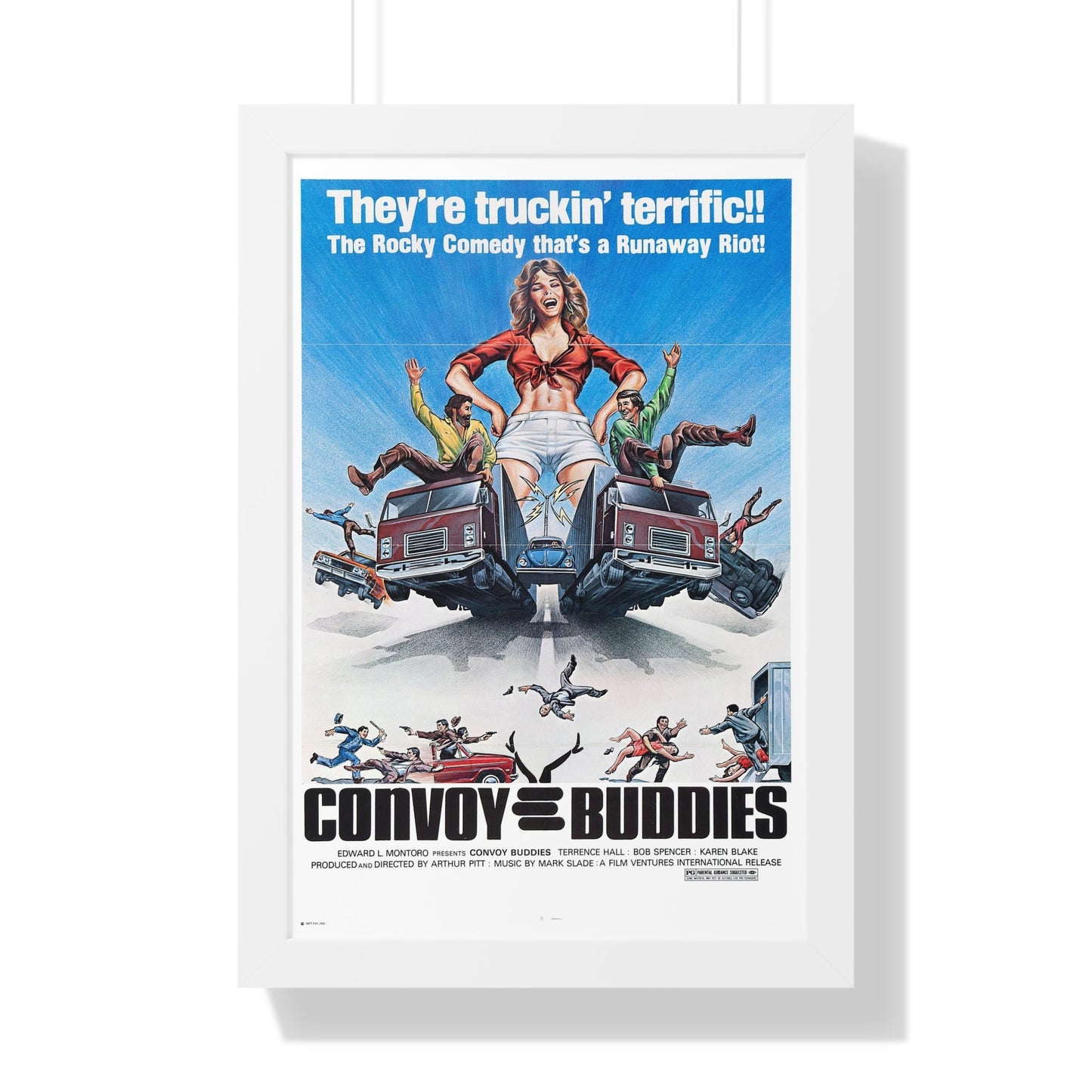 CONVOY BUDDIES 1975 - Framed Movie Poster-16″ x 24″-The Sticker Space