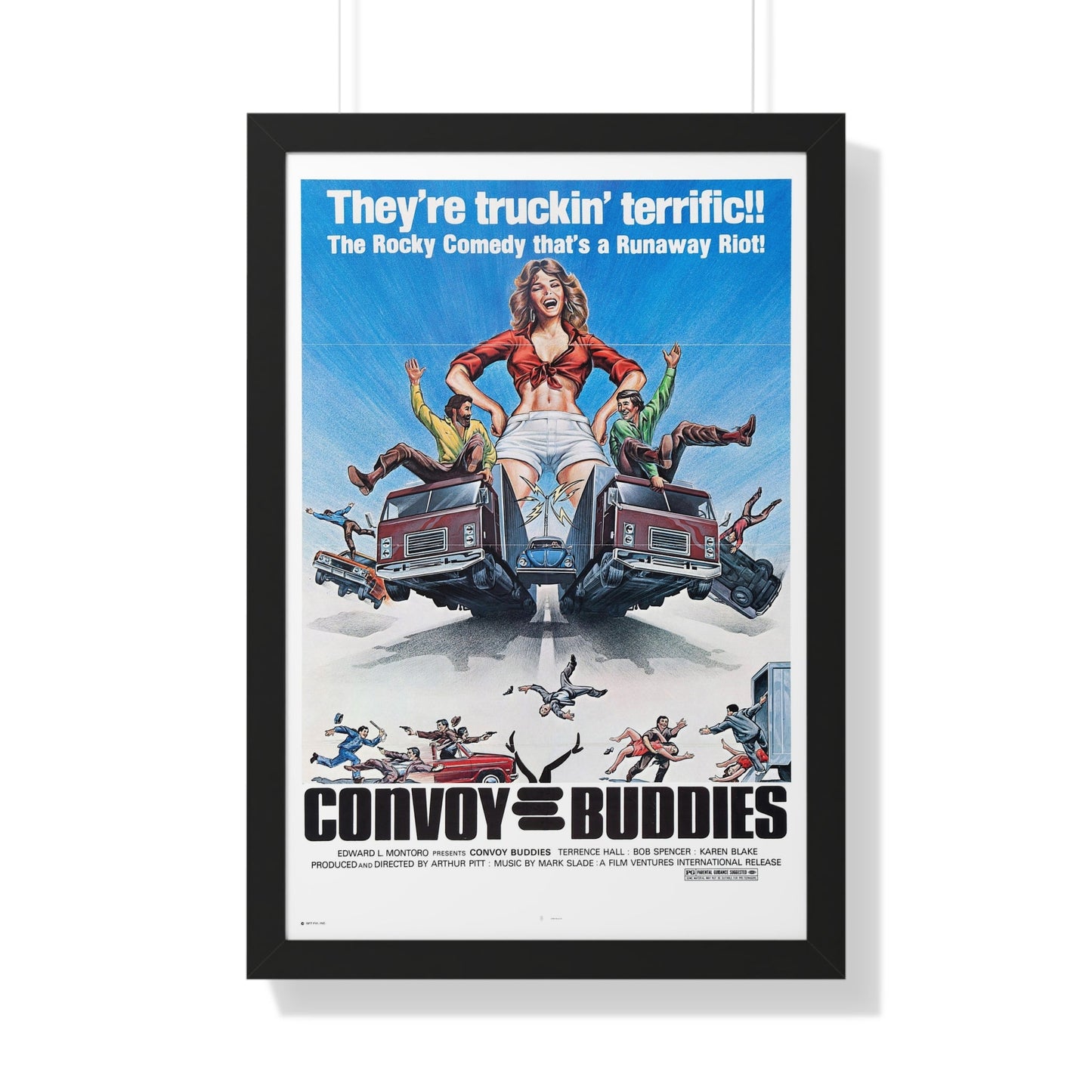 CONVOY BUDDIES 1975 - Framed Movie Poster-20" x 30"-The Sticker Space