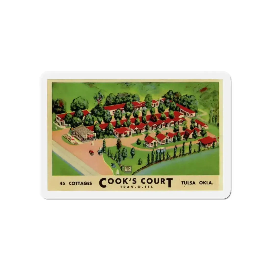 Cooks Court Trav-O-Tel (Greeting Postcards) Refrigerator Magnet - The Sticker Space