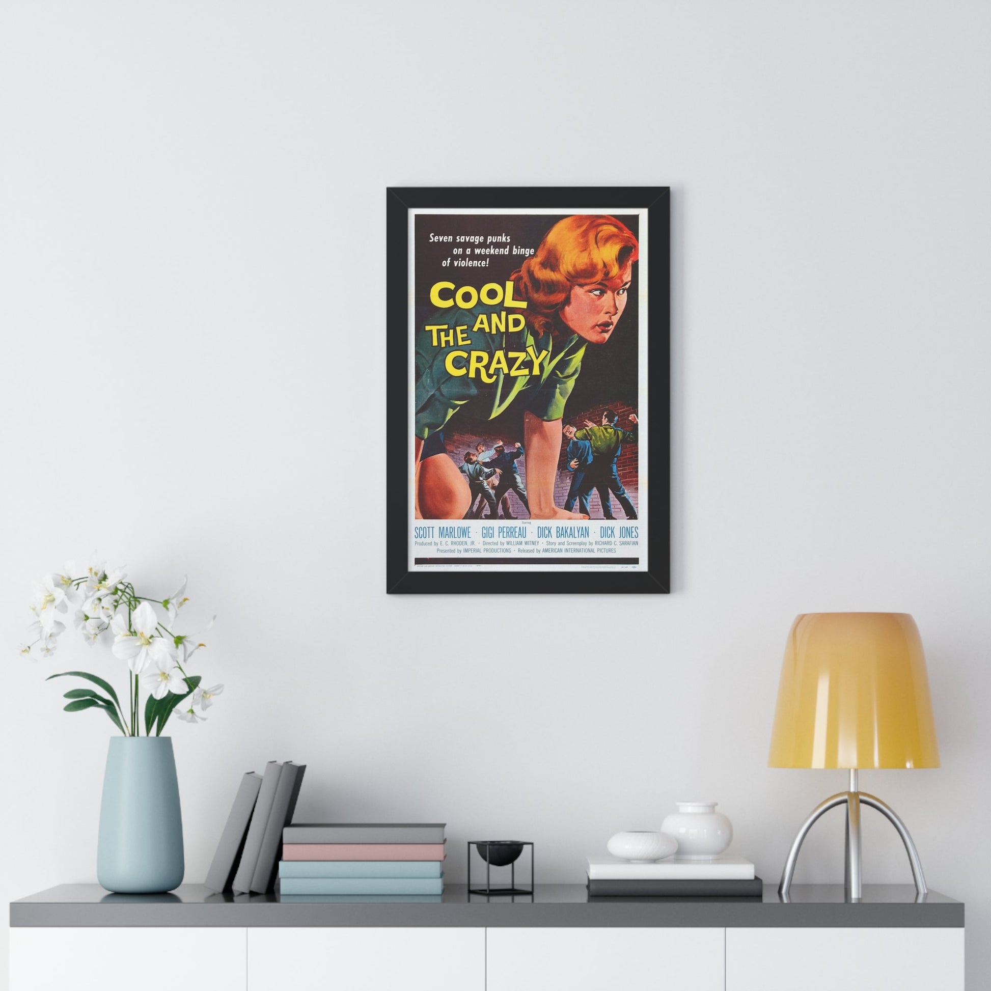 COOL AND THE CRAZY 1958 - Framed Movie Poster-The Sticker Space