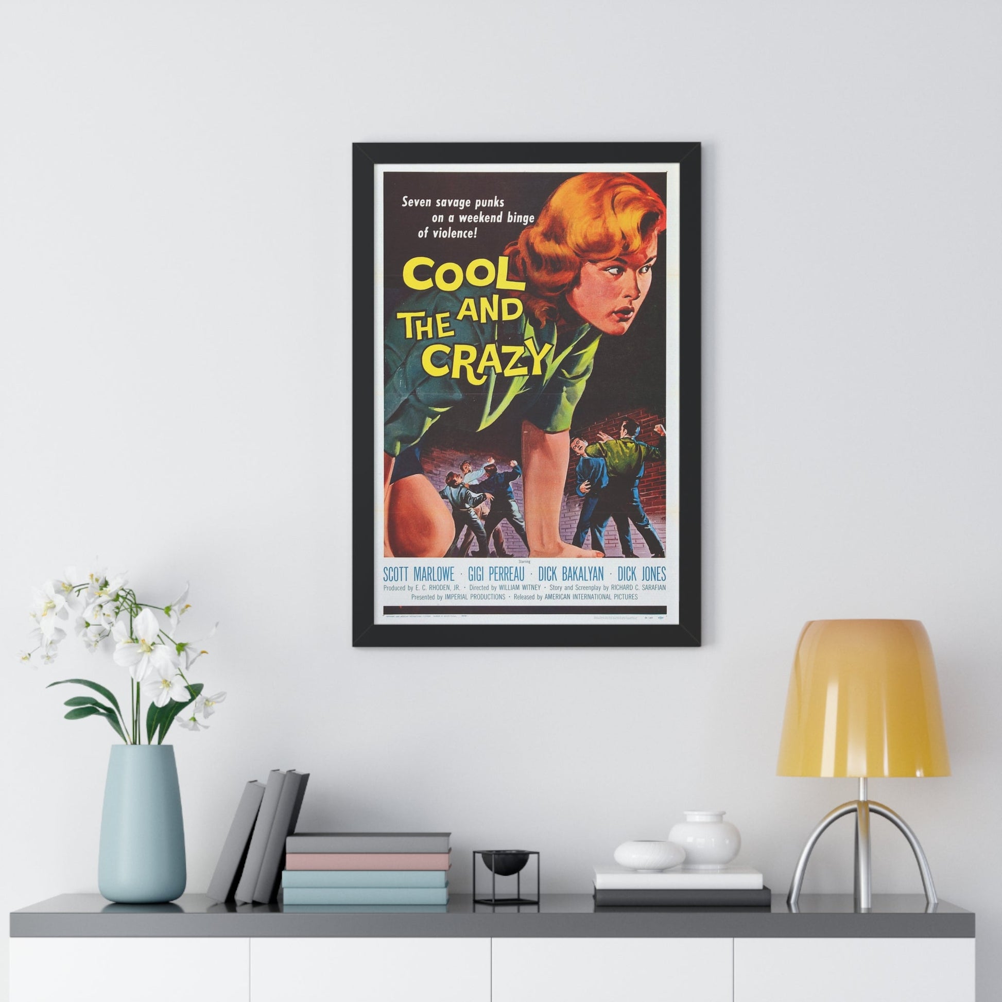 COOL AND THE CRAZY 1958 - Framed Movie Poster-The Sticker Space