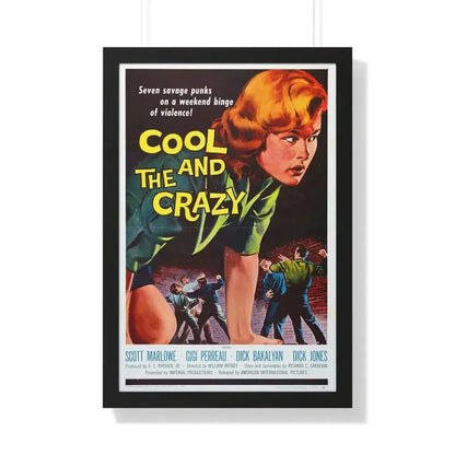 COOL AND THE CRAZY 1958 - Framed Movie Poster - The Sticker Space