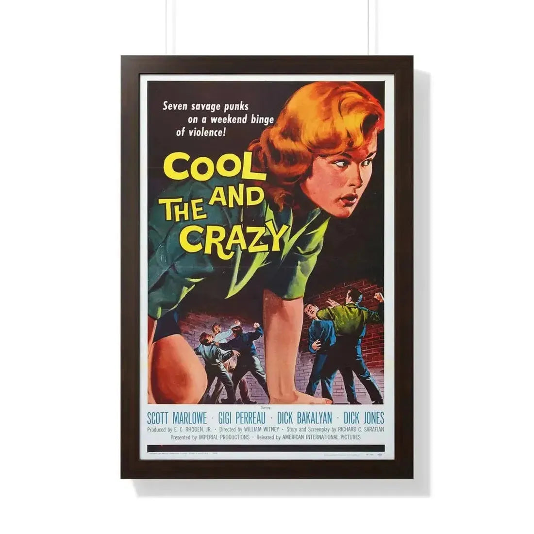 COOL AND THE CRAZY 1958 - Framed Movie Poster - The Sticker Space