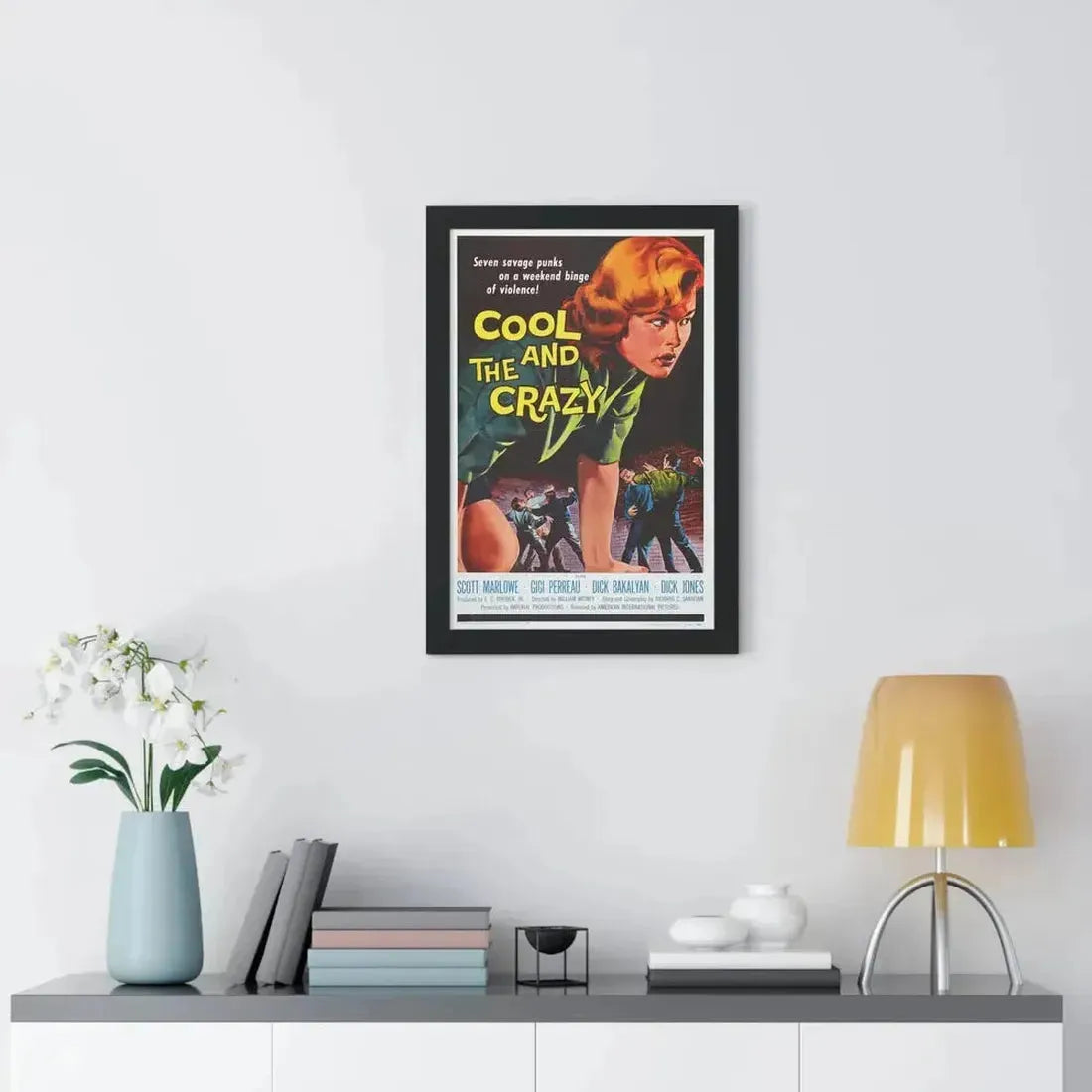 COOL AND THE CRAZY 1958 - Framed Movie Poster - The Sticker Space