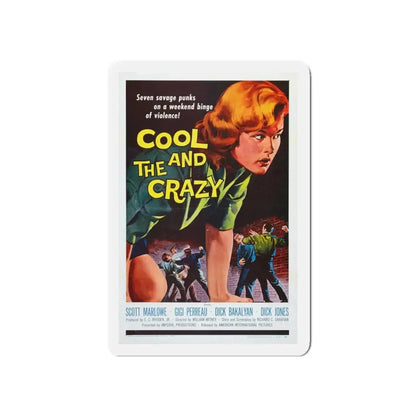 COOL AND THE CRAZY 1958 Movie Poster - Refrigerator Magnet 5 Inch - The Sticker Space