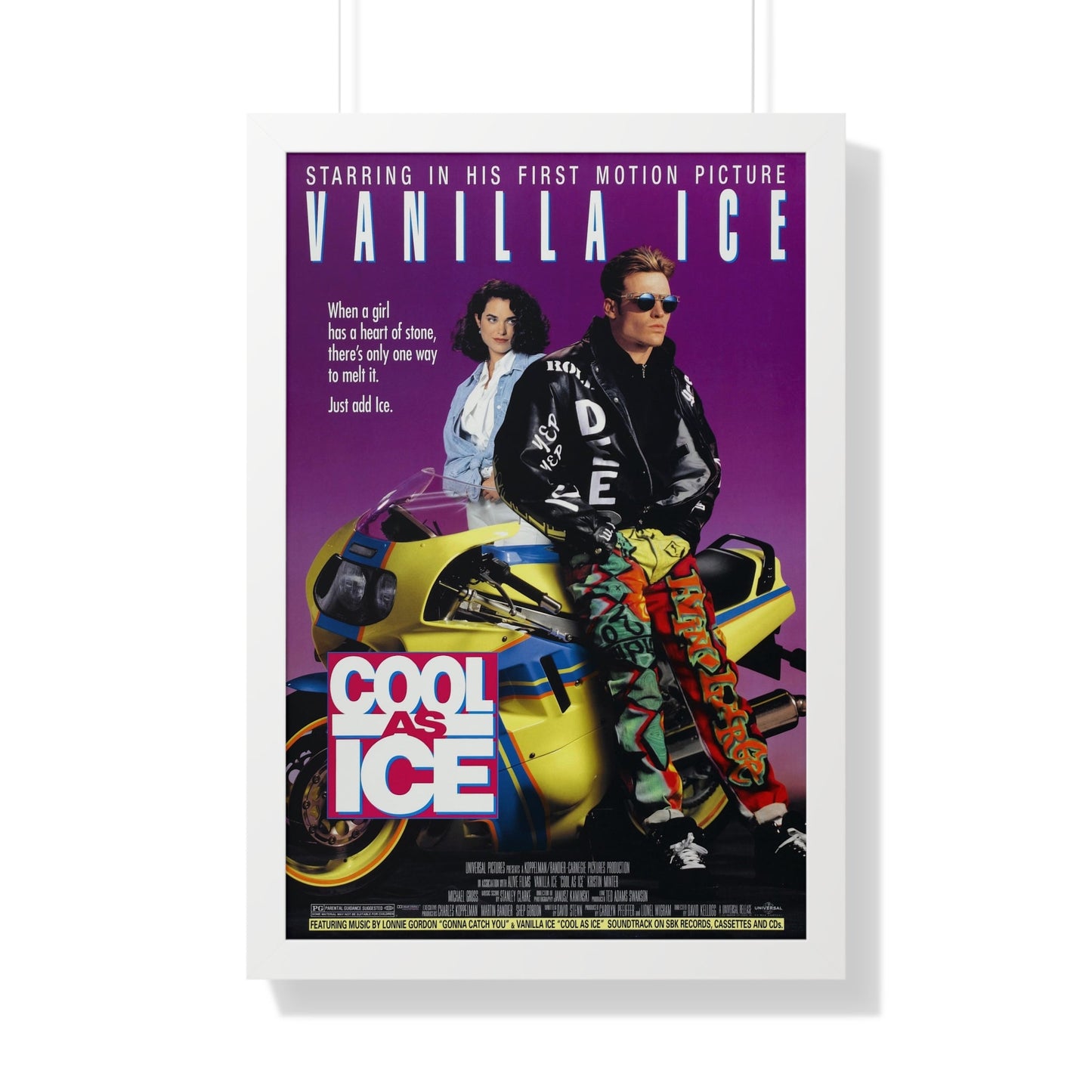 COOL AS ICE 1991 - Framed Movie Poster-20" x 30"-The Sticker Space