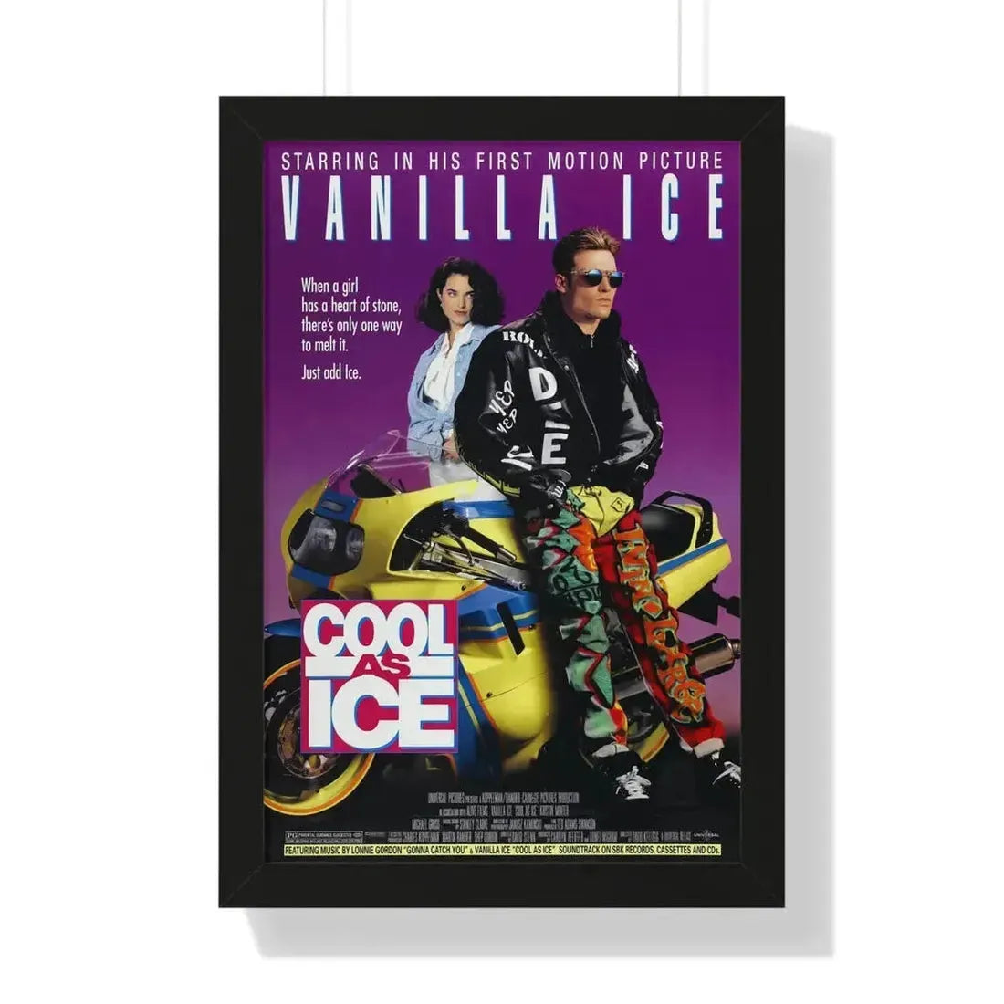 COOL AS ICE 1991 - Framed Movie Poster - The Sticker Space
