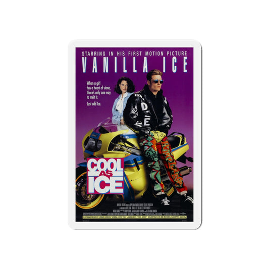 COOL AS ICE 1991 Movie Poster - Die-Cut Magnet-6 × 6"-The Sticker Space