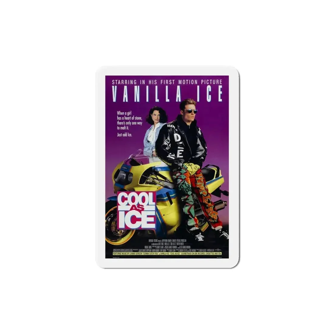 Cool As Ice 1991 Movie Poster Refrigerator Magnet 5 Inch - The Sticker Space