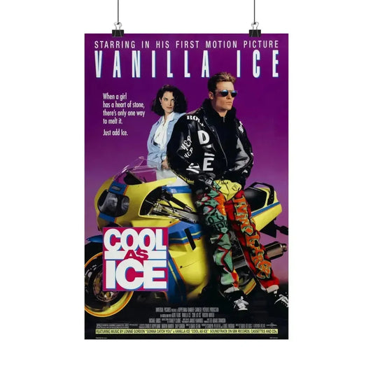 COOL AS ICE 1991 - Paper Movie Poster 12″ x 18″ Matte - The Sticker Space