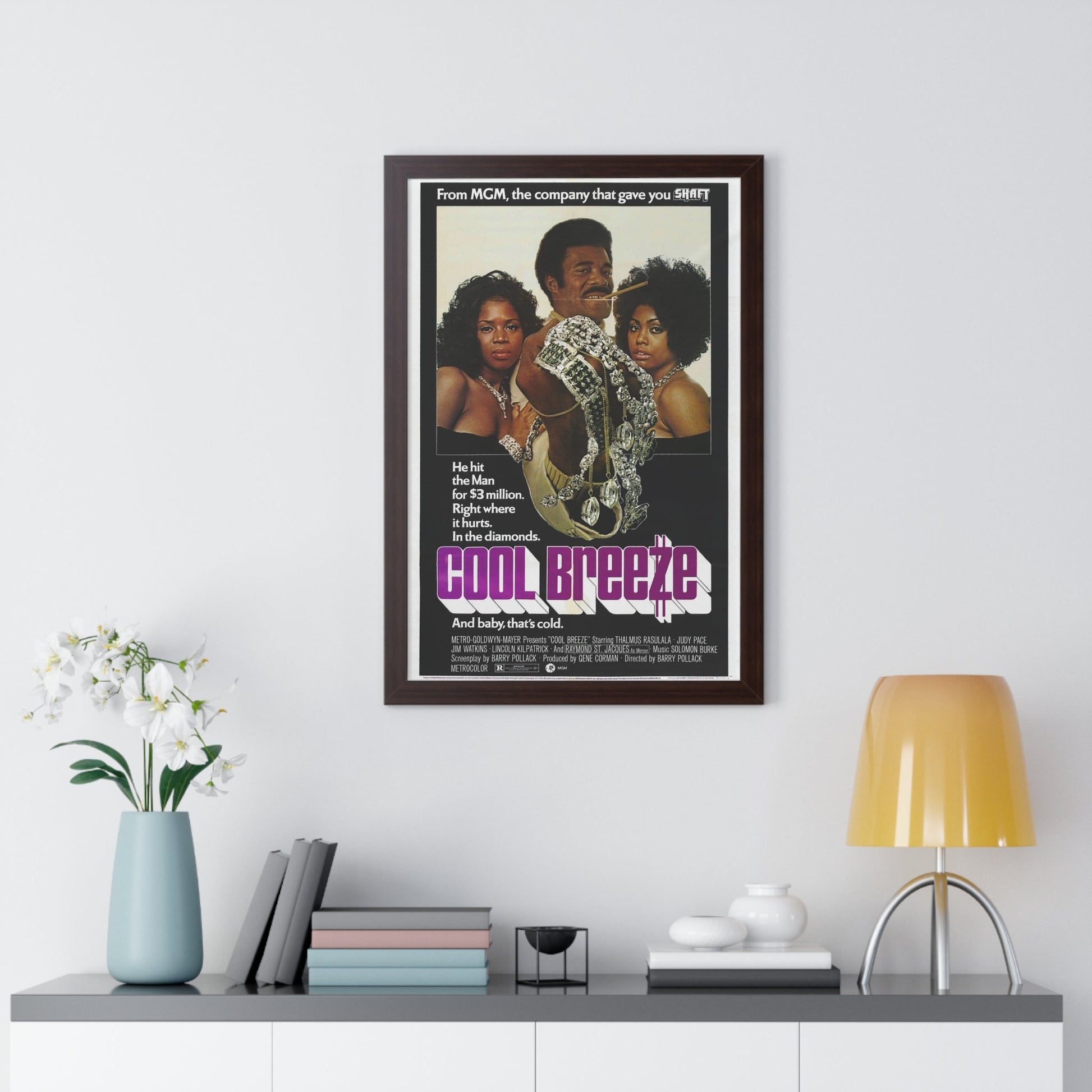 COOL BREEZE 1972 - Framed Movie Poster-The Sticker Space