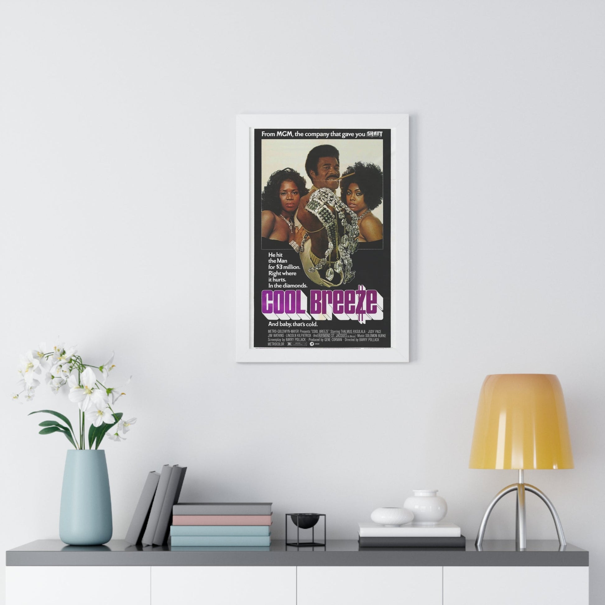 COOL BREEZE 1972 - Framed Movie Poster-The Sticker Space