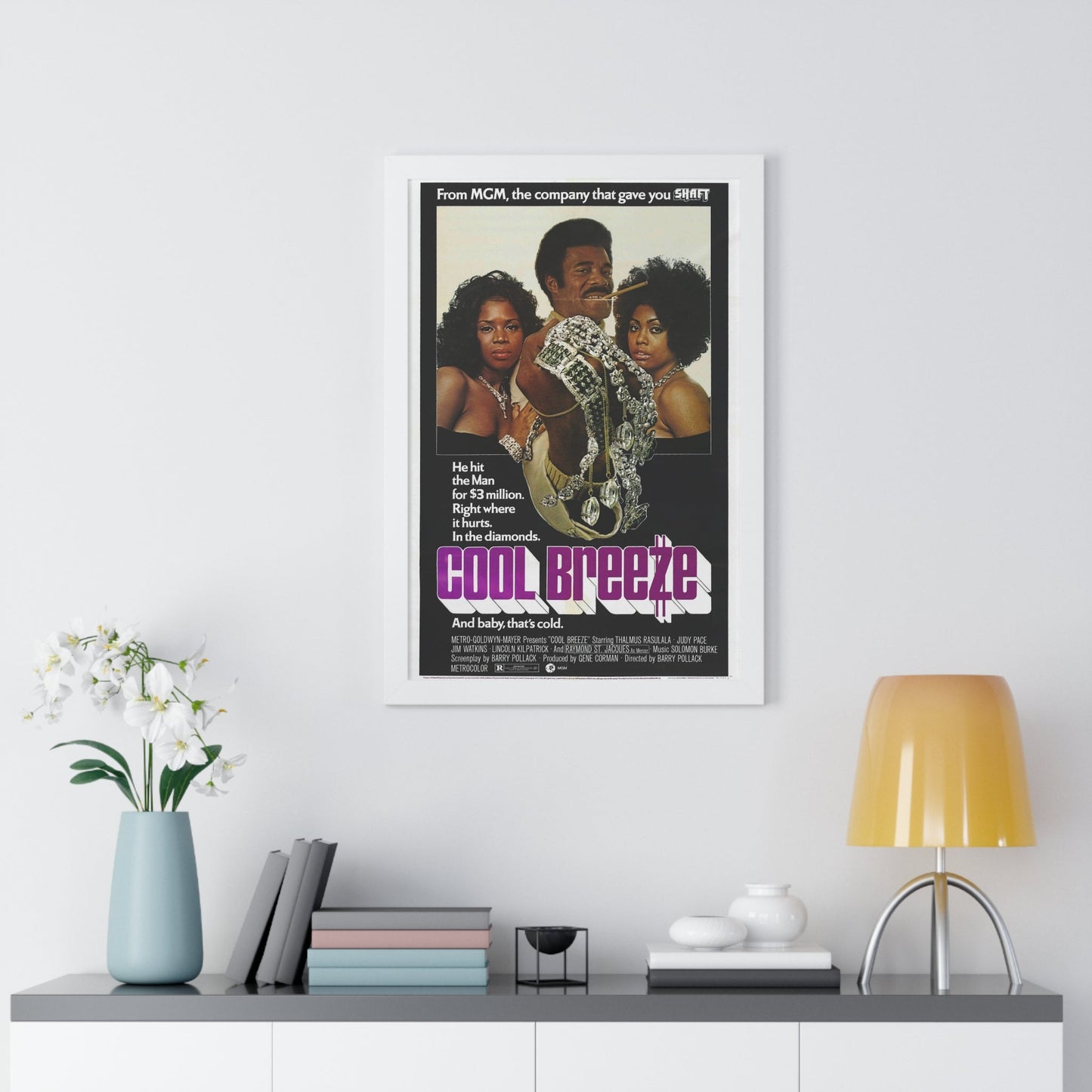 COOL BREEZE 1972 - Framed Movie Poster-The Sticker Space