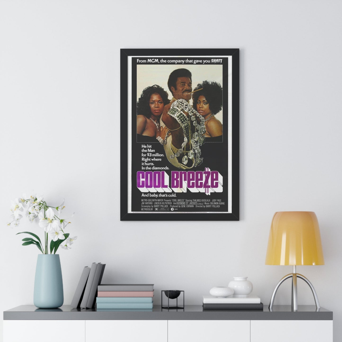 COOL BREEZE 1972 - Framed Movie Poster-The Sticker Space