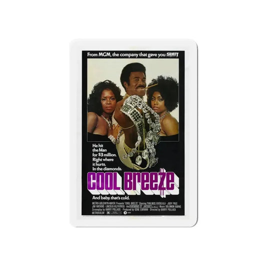 COOL BREEZE 1972 Movie Poster - Refrigerator Magnet 6 Inch - The Sticker Space