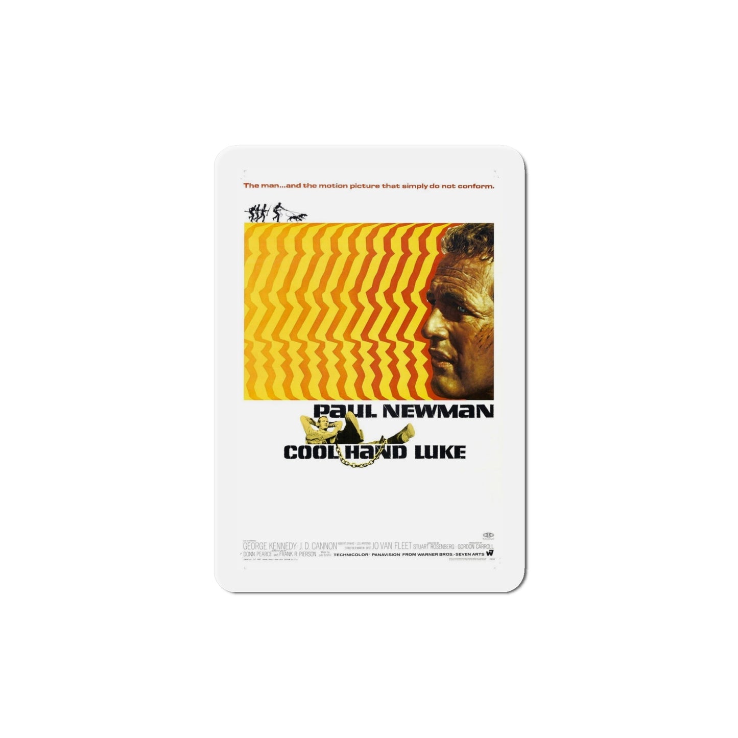 Cool Hand Luke 1967 Movie Poster Die-Cut Magnet-5 Inch-The Sticker Space