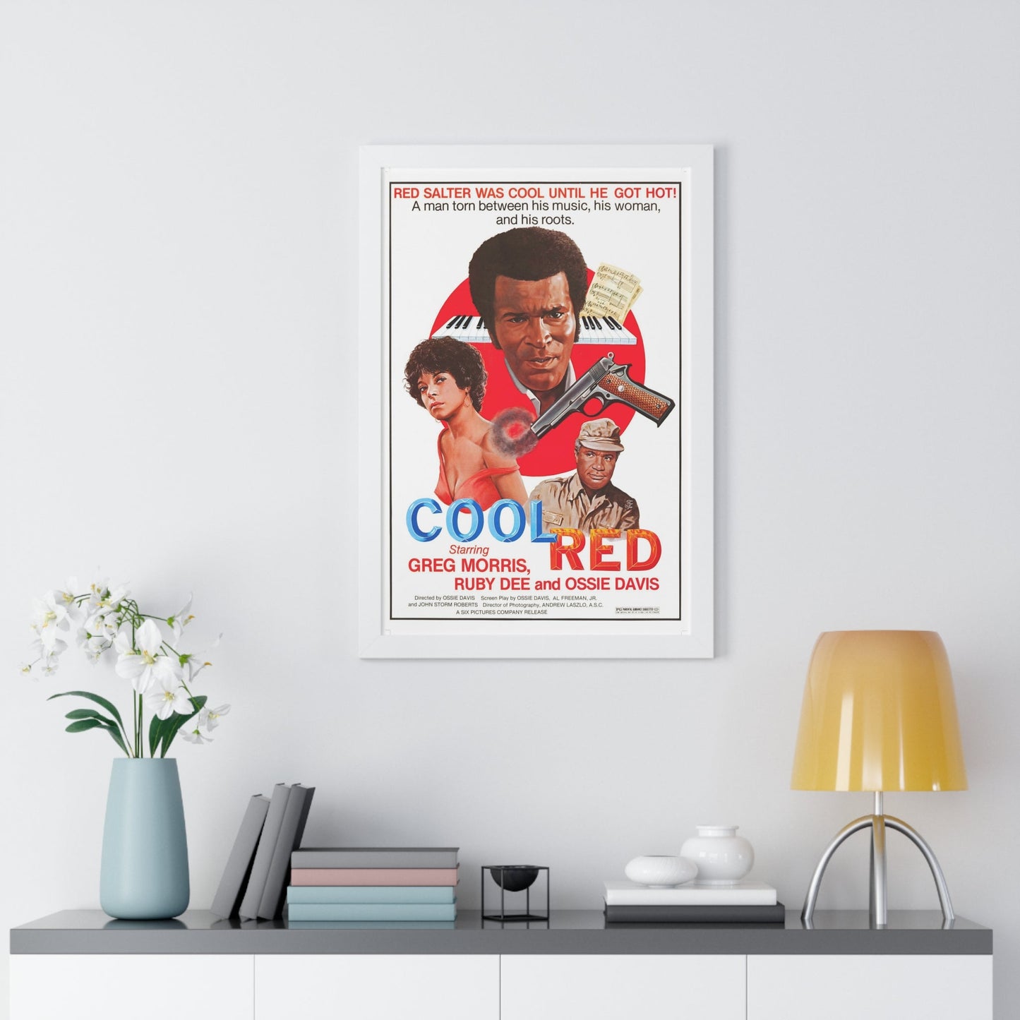 COOL RED 1976 - Framed Movie Poster-The Sticker Space