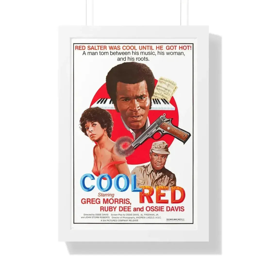 COOL RED 1976 - Framed Movie Poster - The Sticker Space
