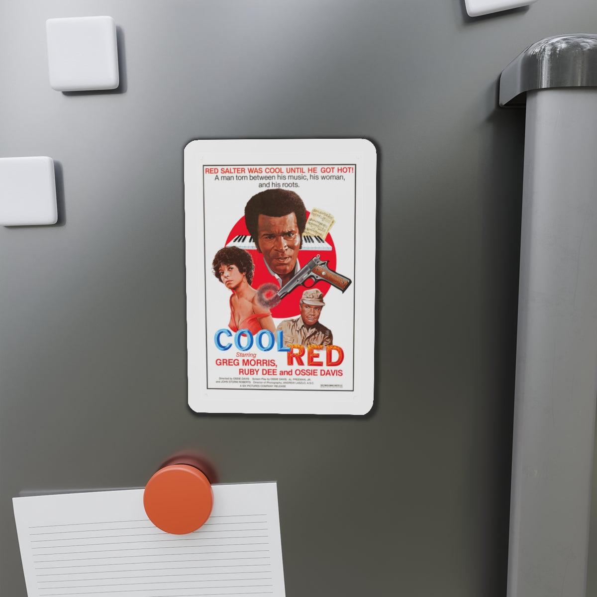 COOL RED 1976 Movie Poster - Die-Cut Magnet-The Sticker Space