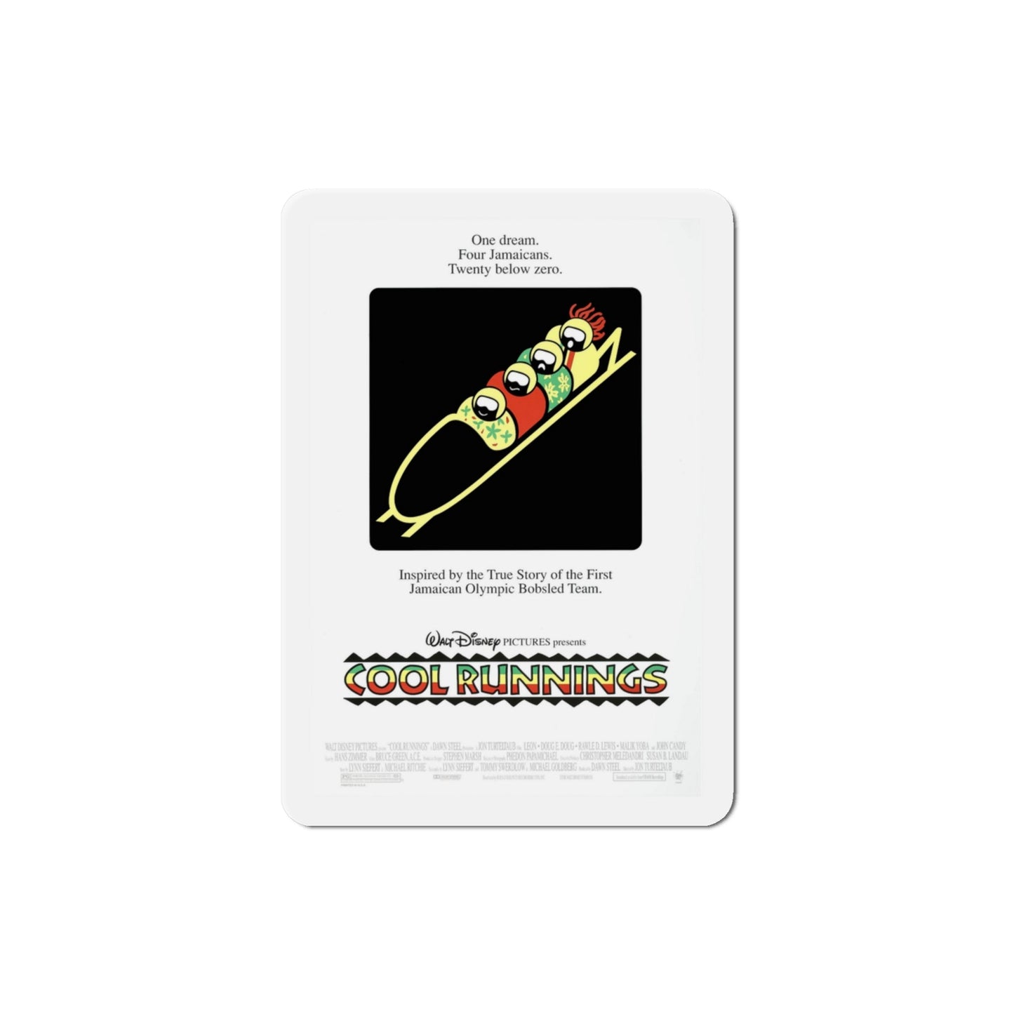 Cool Runnings 1993 Movie Poster Die-Cut Magnet-3" x 3"-The Sticker Space