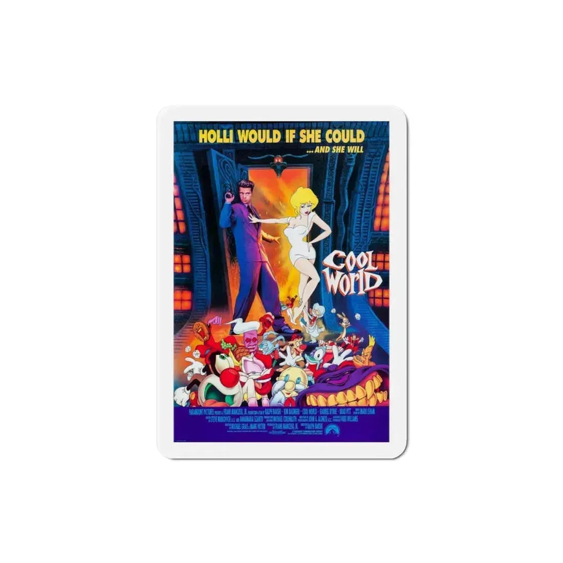 Cool World 1992 2 Movie Poster Refrigerator Magnet 3 Inch - The Sticker Space