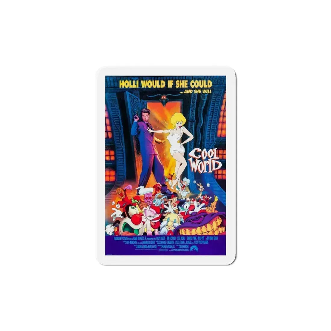 Cool World 1992 2 Movie Poster Refrigerator Magnet 6 Inch - The Sticker Space