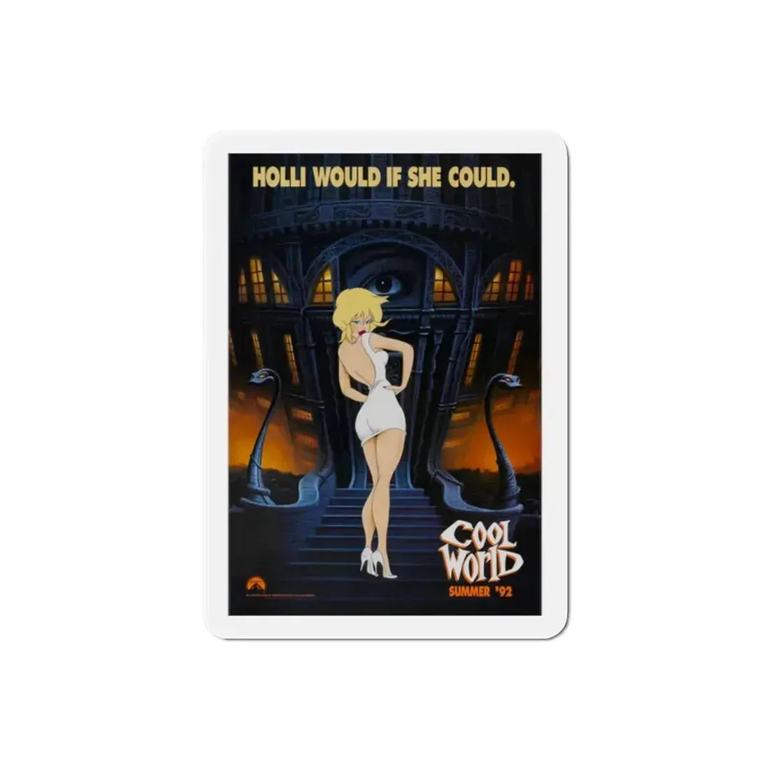 Cool World 1992 Movie Poster Refrigerator Magnet 2 Inch - The Sticker Space