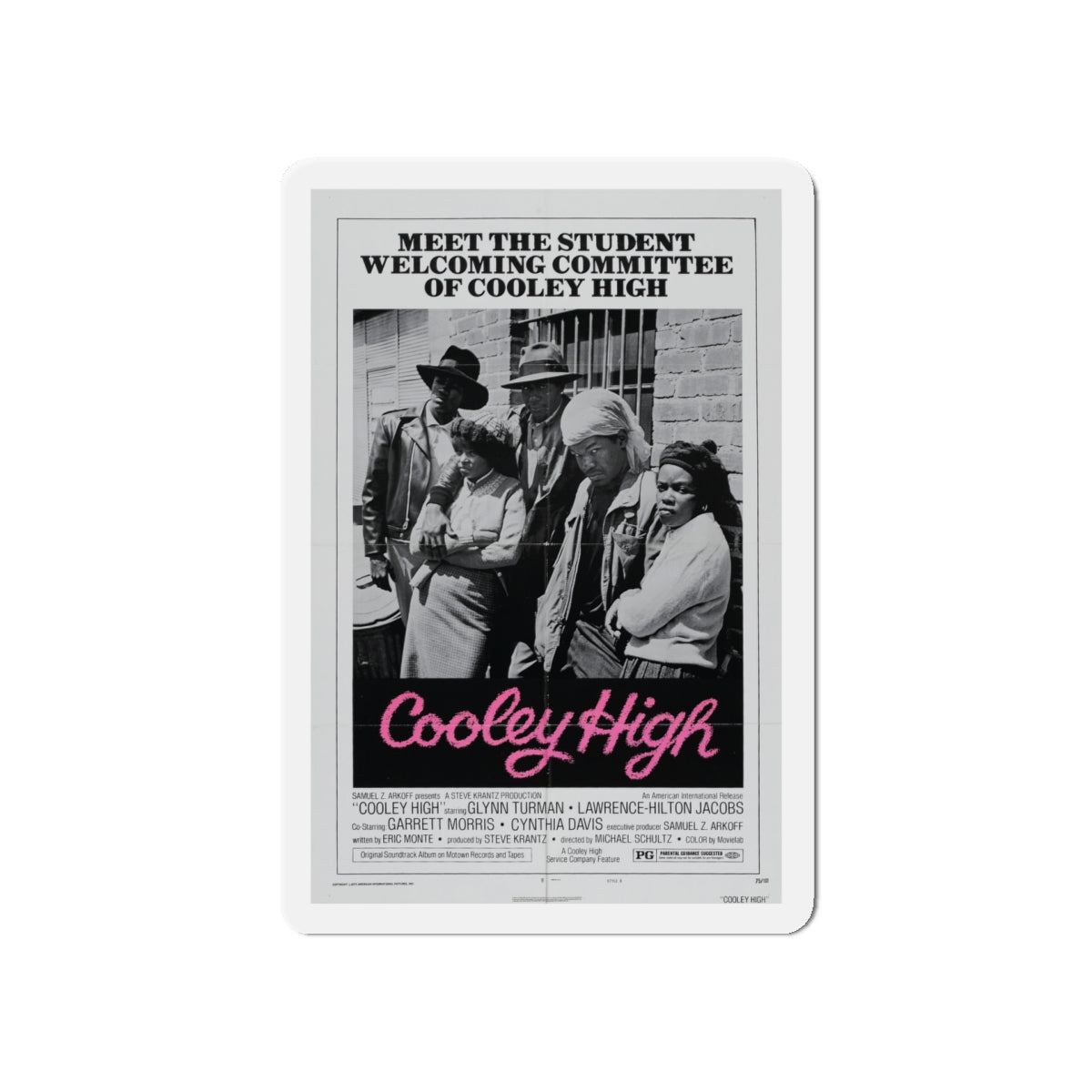 COOLEY HIGH (3) 1975 Movie Poster - Die-Cut Magnet-5" x 5"-The Sticker Space