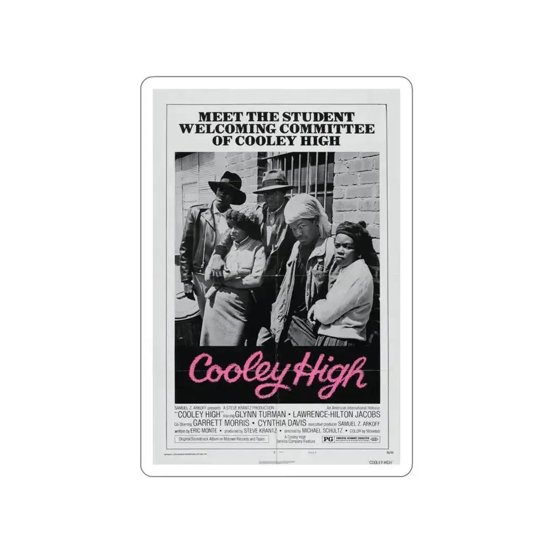 COOLEY HIGH (3) 1975 Movie Poster STICKER Vinyl Die-Cut Decal 3 Inch - The Sticker Space