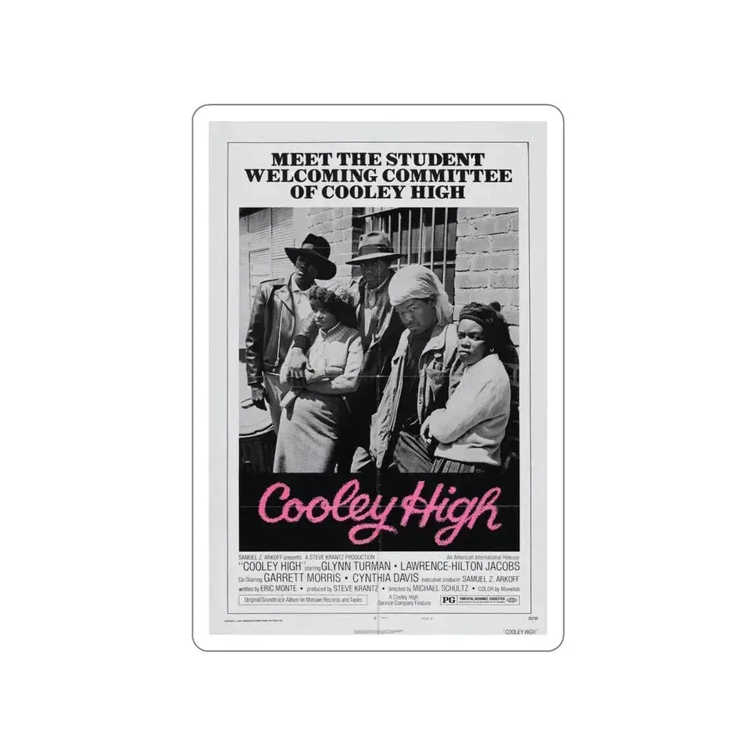 COOLEY HIGH (3) 1975 Movie Poster STICKER Vinyl Die-Cut Decal 6 Inch - The Sticker Space