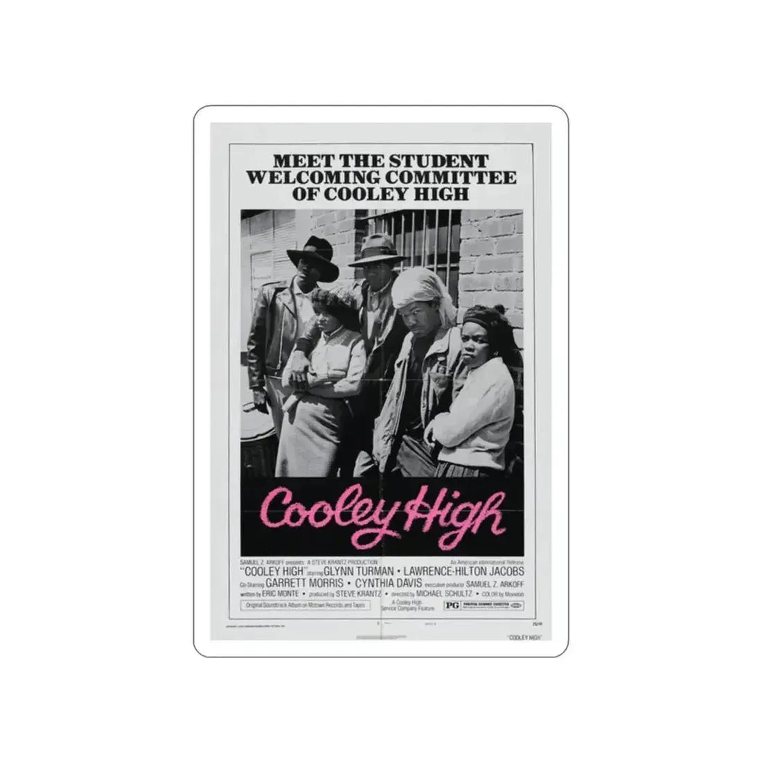 COOLEY HIGH (3) 1975 Movie Poster STICKER Vinyl Die-Cut Decal - The Sticker Space