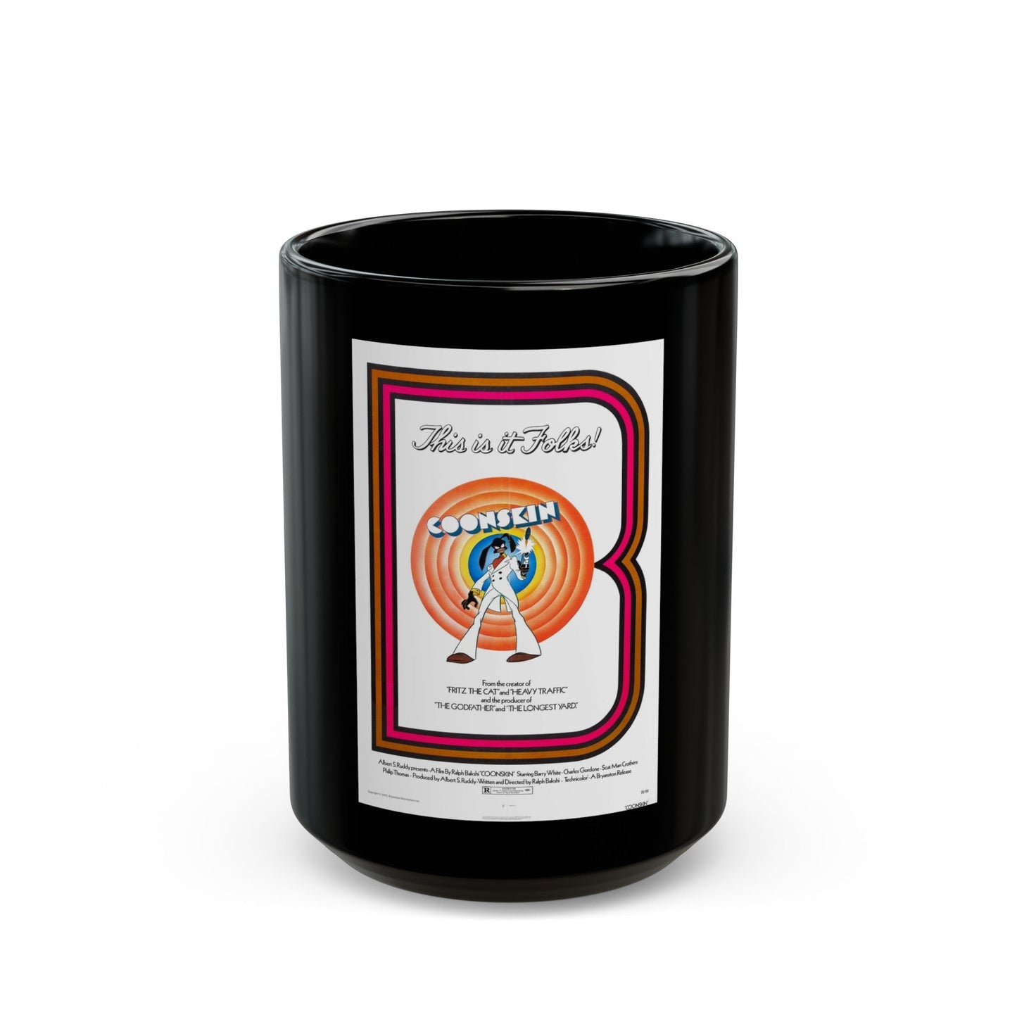 COONSKIN 1975 Movie Poster - Black Coffee Mug-15oz-The Sticker Space