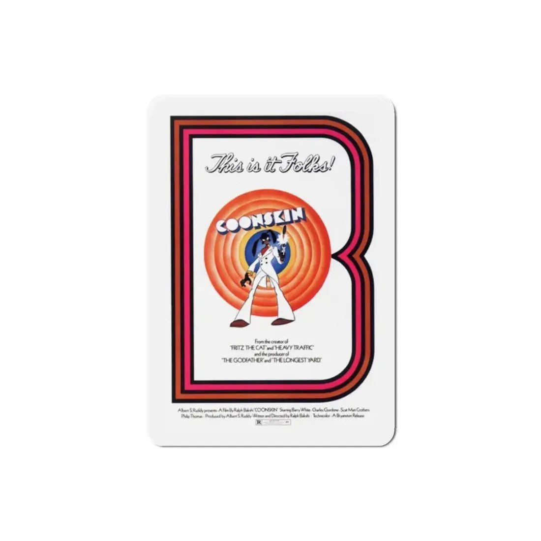 Coonskin 1975 Movie Poster Refrigerator Magnet 2 Inch - The Sticker Space