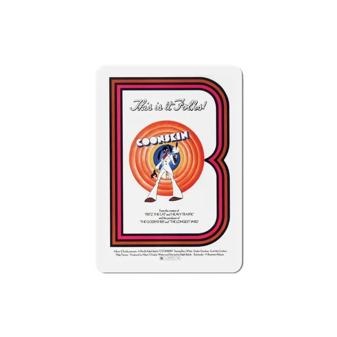 Coonskin 1975 Movie Poster Refrigerator Magnet 3 Inch - The Sticker Space