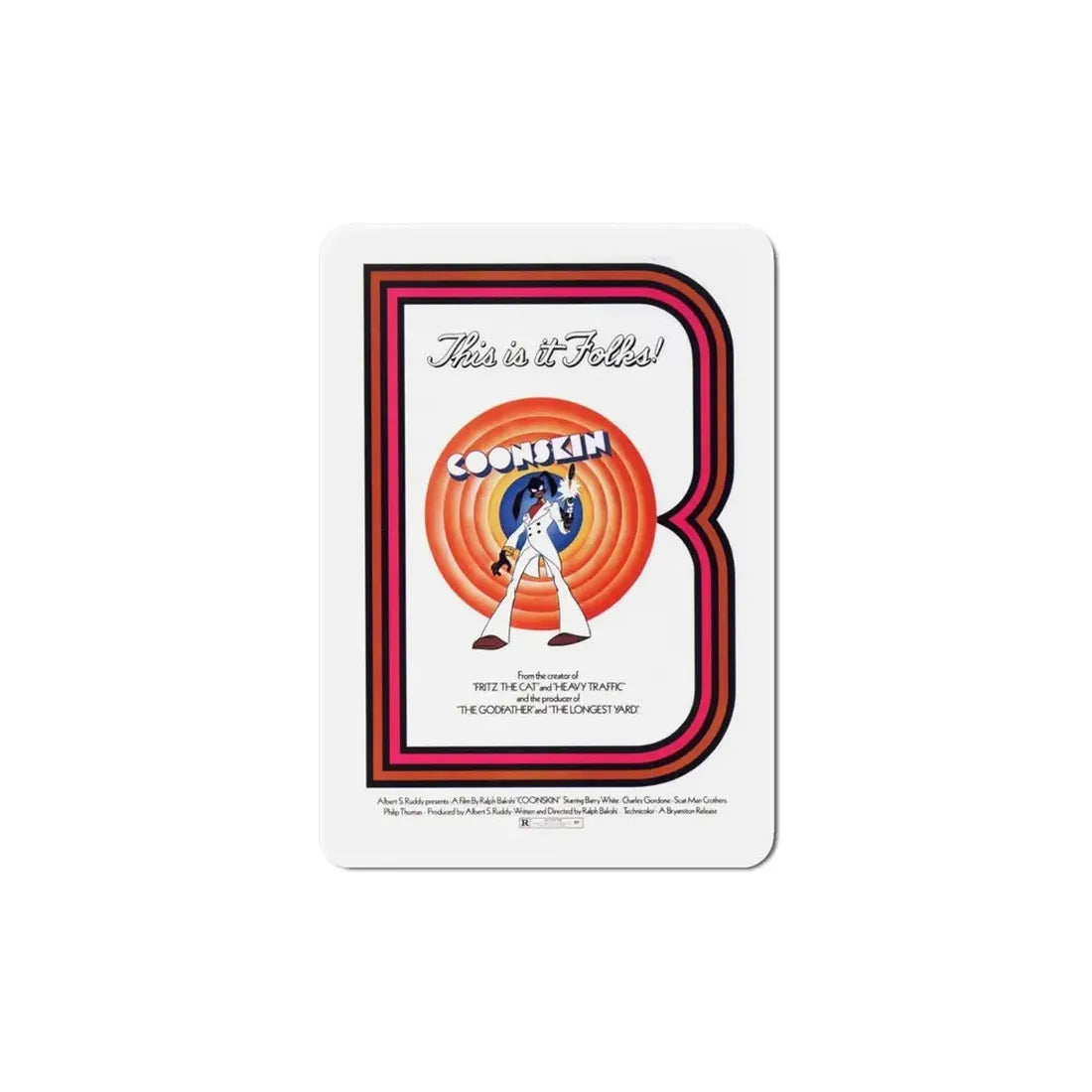 Coonskin 1975 Movie Poster Refrigerator Magnet - The Sticker Space