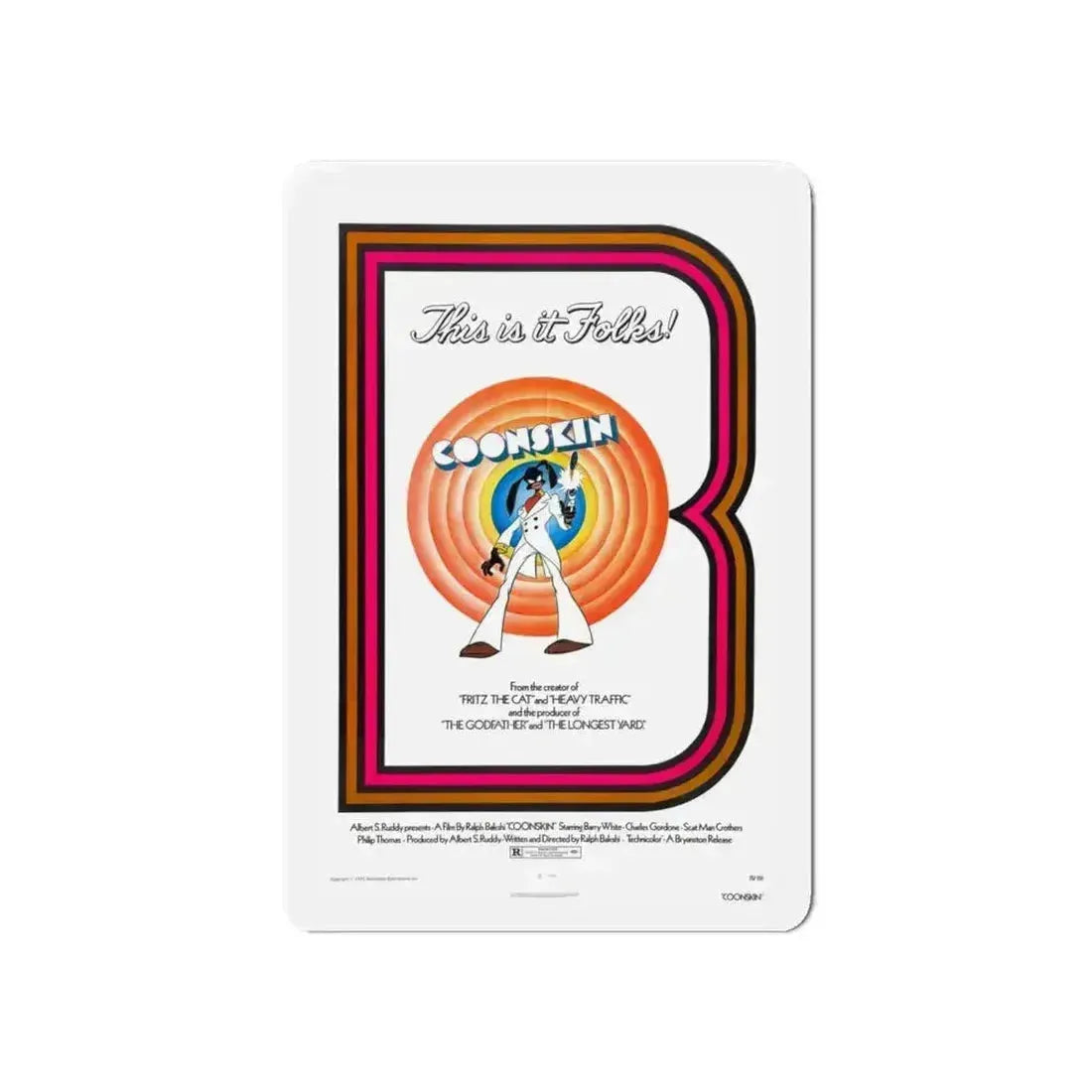 COONSKIN 1975 Movie Poster - Refrigerator Magnet - The Sticker Space