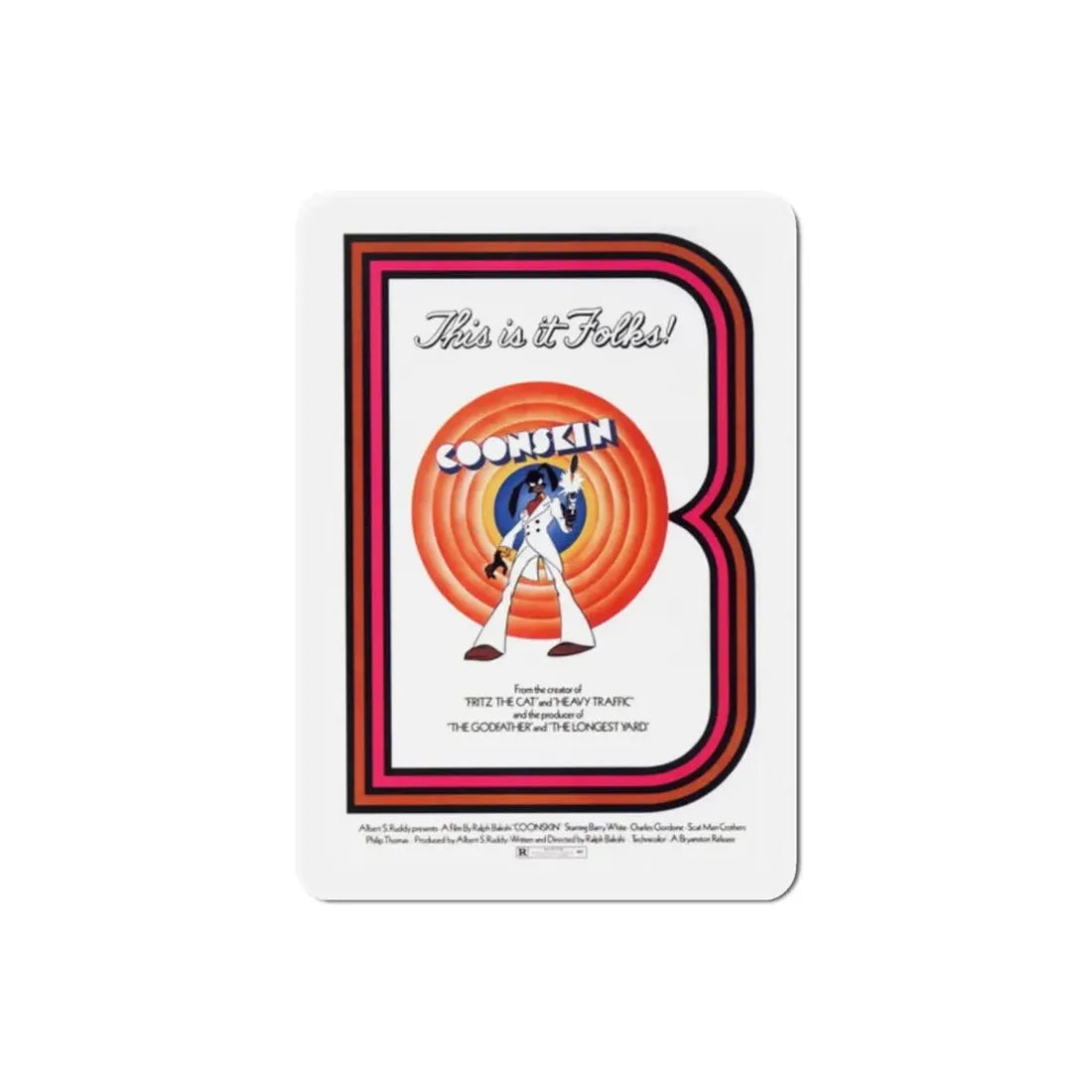 Coonskin 1975 Movie Poster Refrigerator Magnet - The Sticker Space