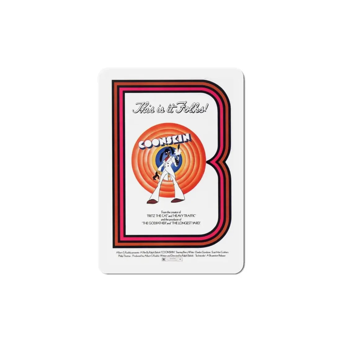 Coonskin 1975 Movie Poster Refrigerator Magnet - The Sticker Space