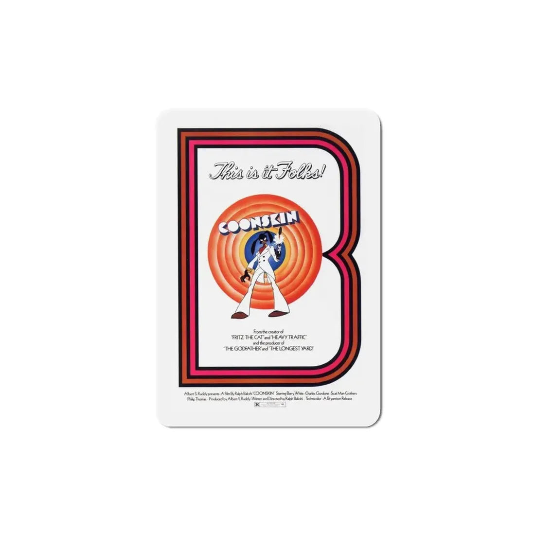 Coonskin 1975 Movie Poster Refrigerator Magnet - The Sticker Space