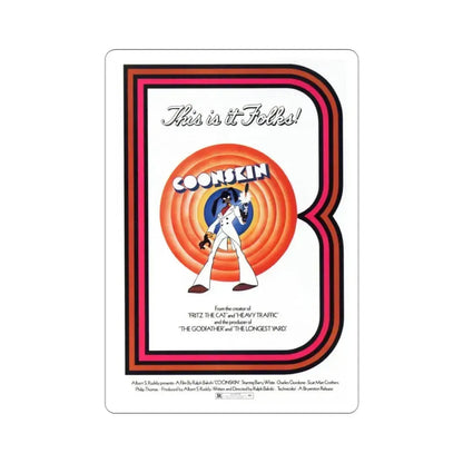 Coonskin 1975 Movie Poster STICKER Vinyl Die-Cut Decal 3 Inch - The Sticker Space