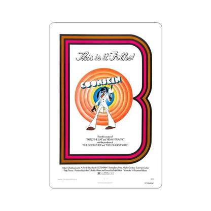 COONSKIN 1975 Movie Poster - STICKER Vinyl Kiss-Cut Decal 6 Inch White - The Sticker Space