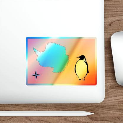 Cooper & Tucker’s Antarctica Flag Proposal Holographic STICKER Die-Cut Vinyl Decal-The Sticker Space