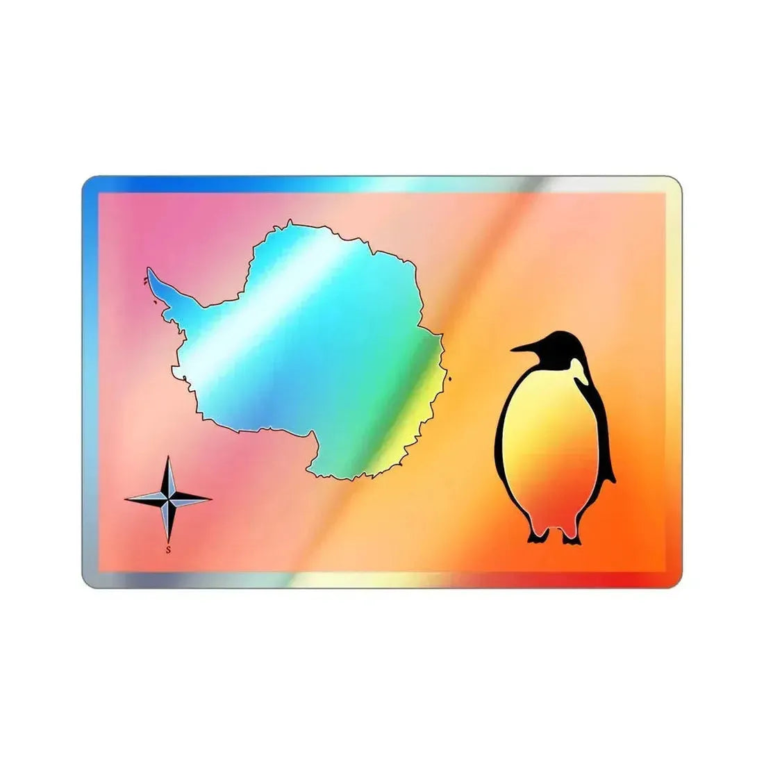 Cooper & Tucker’s Antarctica Flag Proposal Holographic STICKER Die-Cut Vinyl Decal 3 Inch - The Sticker Space