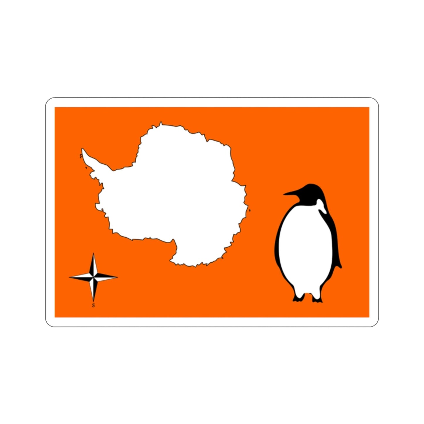 Cooper & Tucker’s Antarctica Flag Proposal STICKER Vinyl Die-Cut Decal-2 Inch-The Sticker Space