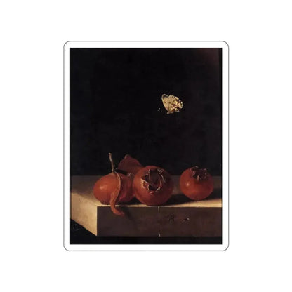 COORTE, Adriaen - Three Medlars with a Butterfly (Artwork) STICKER Vinyl Die-Cut Decal - The Sticker Space