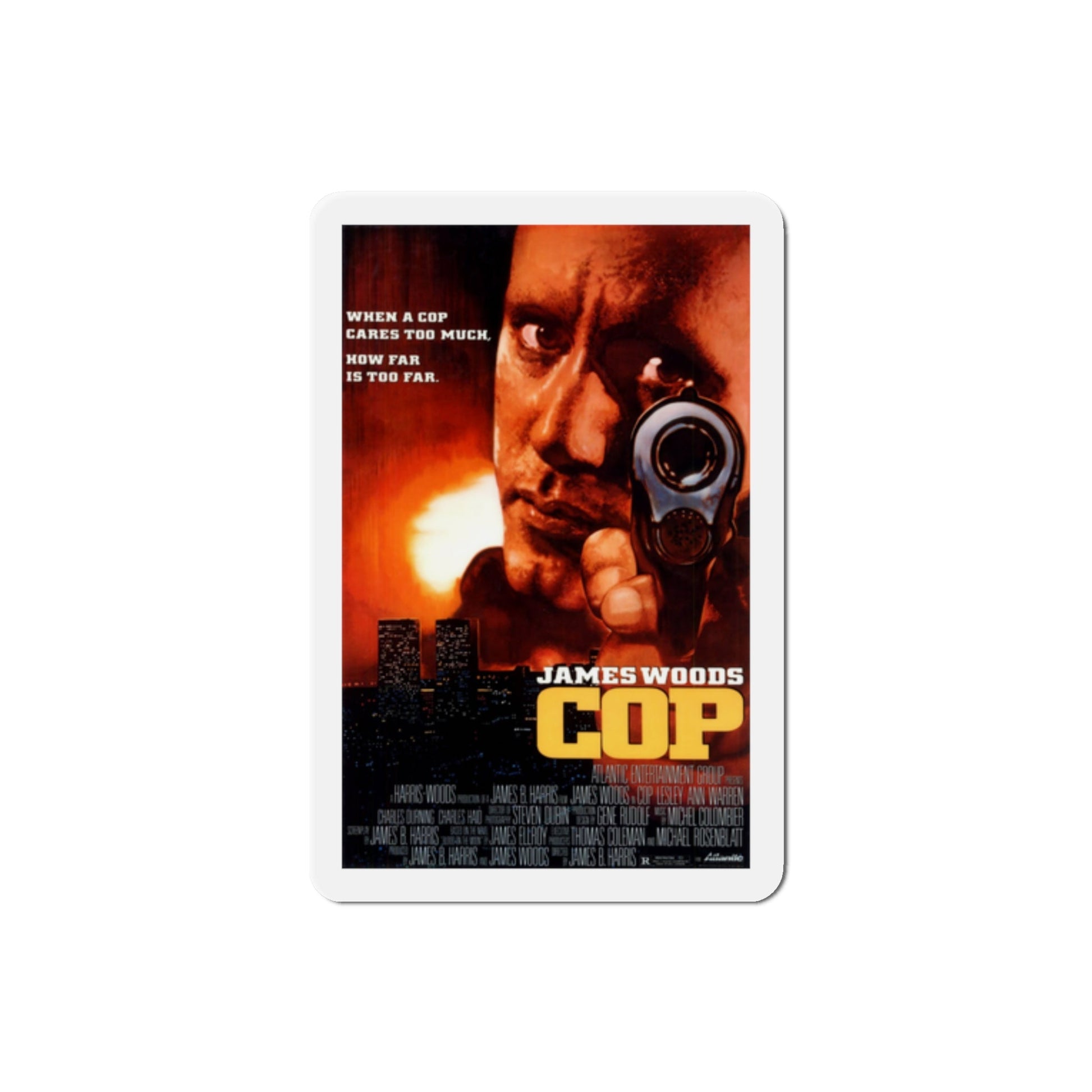 Cop 1988 Movie Poster Die-Cut Magnet-2" x 2"-The Sticker Space