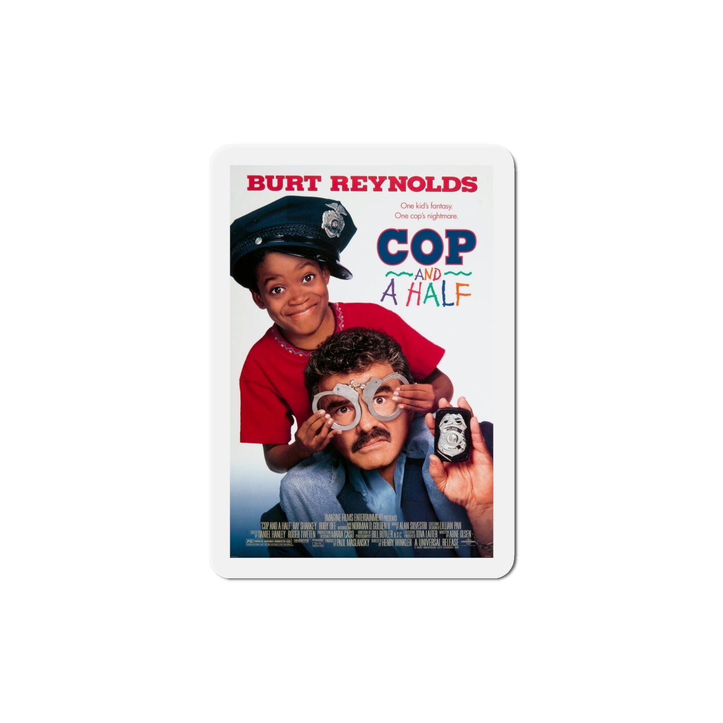 Cop and a Half 1993 Movie Poster Die-Cut Magnet-6 Inch-The Sticker Space