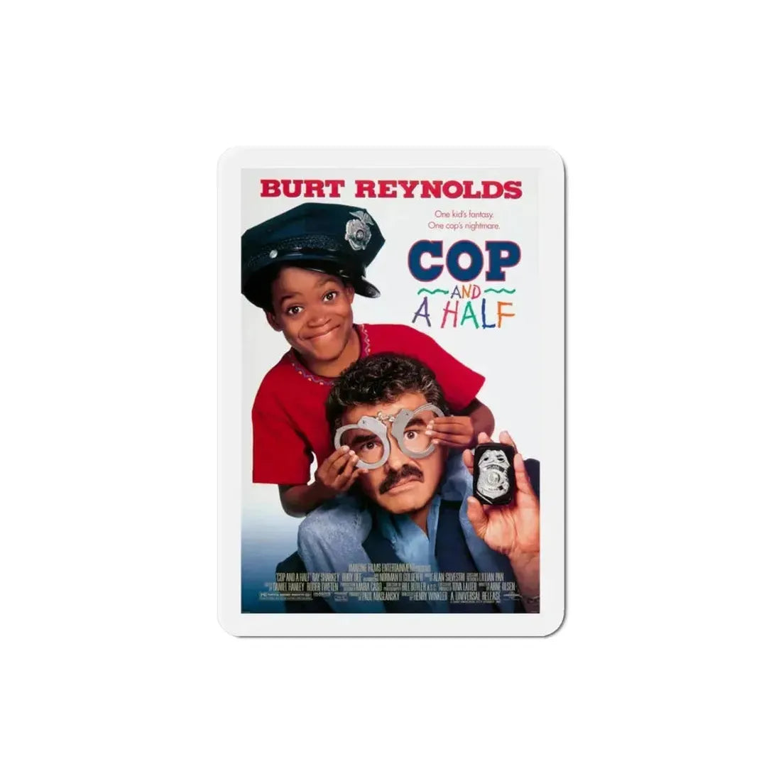 Cop and a Half 1993 Movie Poster Refrigerator Magnet 3 Inch - The Sticker Space